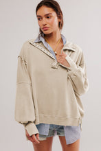 Load image into Gallery viewer, Exposed Seam Side Slit Long Sleeve Sweatshirt
