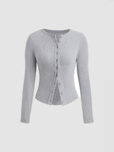 Load image into Gallery viewer, Button Down Long Sleeve T-Shirt
