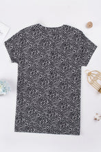 Load image into Gallery viewer, Animal Print Round Neck Tunic Tee with Pockets
