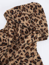 Load image into Gallery viewer, Fuzzy Leopard Long Sleeve Hooded Jacket
