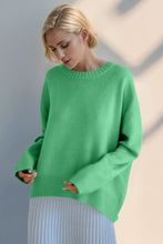 Load image into Gallery viewer, Basic Bae Round Neck Dropped Shoulder Sweater
