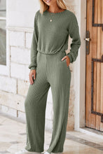 Load image into Gallery viewer, Round Neck Long Sleeve Jumpsuit
