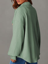 Load image into Gallery viewer, Textured Button Up Long Sleeve Shacket
