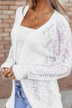 Load image into Gallery viewer, Openwork Open Front Long Sleeve Cardigan
