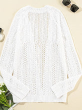 Load image into Gallery viewer, Openwork Open Front Long Sleeve Cardigan
