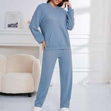 Load image into Gallery viewer, Dropped Shoulder Long Sleeve Hoodie and Pants Set
