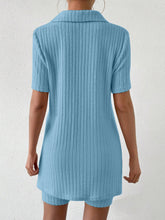 Load image into Gallery viewer, Johnny Collar Short Sleeve Top and Shorts Set
