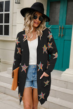 Load image into Gallery viewer, Angel Wings Star Open Front Long Sleeve Cardigan
