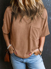 Load image into Gallery viewer, Textured V-Neck Half Sleeve T-Shirt
