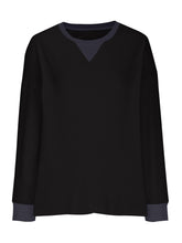 Load image into Gallery viewer, Waffle Knit Round Neck Long Sleeve T-Shirt
