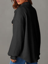 Load image into Gallery viewer, Textured Button Up Long Sleeve Shacket
