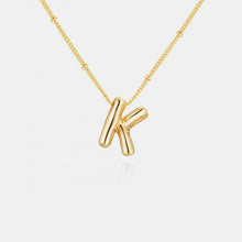 Load image into Gallery viewer, Gold-Plated Bubble Initial Necklace
