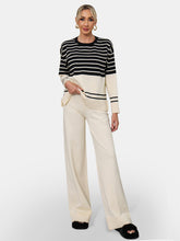 Load image into Gallery viewer, Basic Bae Striped Round Neck Long Sleeve Top and Pants Sweater Set
