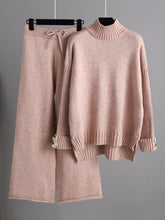 Load image into Gallery viewer, Basic Bae High- Low Turtleneck Long Sleeve Top and Pants Sweater Set
