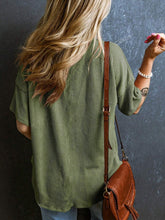 Load image into Gallery viewer, Textured V-Neck Half Sleeve T-Shirt
