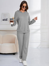 Load image into Gallery viewer, Dropped Shoulder Long Sleeve Hoodie and Pants Set
