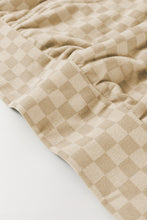 Load image into Gallery viewer, Checkered Print Kangaroo Pocket Drawstring Hoodie
