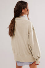 Load image into Gallery viewer, Exposed Seam Side Slit Long Sleeve Sweatshirt
