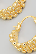 Load image into Gallery viewer, Fame Metallic Bead Pincatch Hoop Earrings
