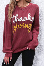 Load image into Gallery viewer, THANKSGIVING Round Neck Long Sleeve Sweater
