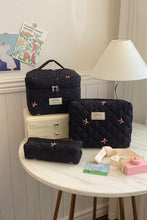 Load image into Gallery viewer, 3 Piece Bow Quilted Cloth Storage Bag Set
