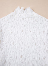 Load image into Gallery viewer, Flower Lace Mock Neck Long Sleeve Top
