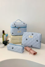 Load image into Gallery viewer, 3 Piece Bow Quilted Cloth Storage Bag Set
