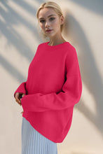 Load image into Gallery viewer, Basic Bae Round Neck Dropped Shoulder Sweater
