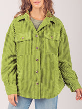 Load image into Gallery viewer, Button Up Long Sleeve Corduroy Jacket
