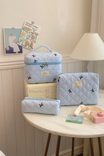 Load image into Gallery viewer, 3 Piece Bow Quilted Cloth Storage Bag Set
