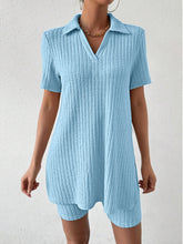 Load image into Gallery viewer, Johnny Collar Short Sleeve Top and Shorts Set
