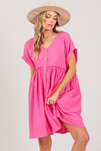 Load image into Gallery viewer, SAGE + FIG Button Up Short Sleeve Dress
