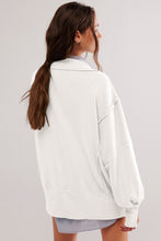 Load image into Gallery viewer, Exposed Seam Side Slit Long Sleeve Sweatshirt
