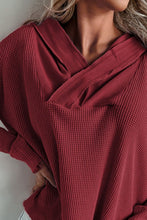 Load image into Gallery viewer, Waffle Knit Long Sleeve Hoodie
