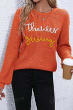 Load image into Gallery viewer, THANKSGIVING Round Neck Long Sleeve Sweater
