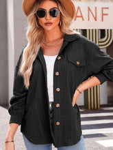 Load image into Gallery viewer, Textured Button Up Long Sleeve Shacket

