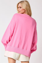 Load image into Gallery viewer, Pearl Bow Round Neck Dropped Shoulder Sweatshirt
