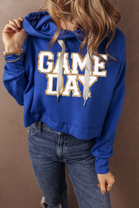 GAME DAY Drawstring Long Sleeve Hoodie