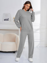 Load image into Gallery viewer, Dropped Shoulder Long Sleeve Hoodie and Pants Set
