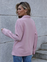 Load image into Gallery viewer, Full Size Ribbed Quarter Zip Long Sleeve Sweatshirt
