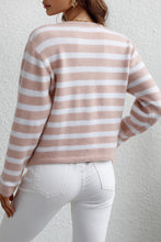 Load image into Gallery viewer, Striped Button Down Long Sleeve Cardigan
