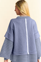 Load image into Gallery viewer, Davi &amp; Dani Faux Layered Round Neck Sweater
