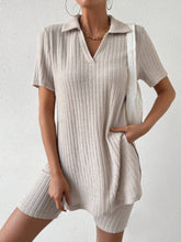 Load image into Gallery viewer, Johnny Collar Short Sleeve Top and Shorts Set
