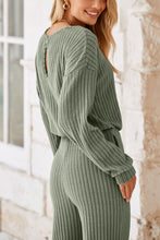 Load image into Gallery viewer, Round Neck Long Sleeve Jumpsuit
