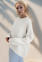 Load image into Gallery viewer, Basic Bae Round Neck Dropped Shoulder Sweater
