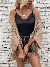 Load image into Gallery viewer, Fringe Open Front Half Sleeve Poncho
