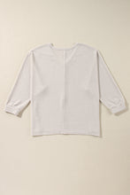 Load image into Gallery viewer, Side Slit V-Neck Long Sleeve Top
