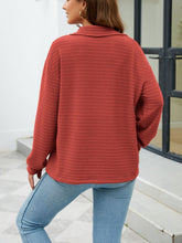 Load image into Gallery viewer, Textured Quarter Zip Long Sleeve Sweatshirt
