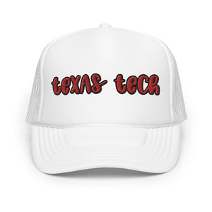 Texas Tech Foam trucker hat