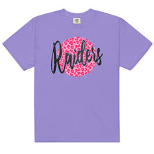 Load image into Gallery viewer, Raiders Pink Leopard Comfort Colors garment-dyed heavyweight t-shirt
